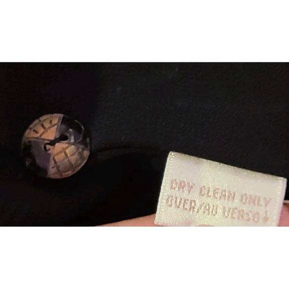 Dana Buchman 100% Silk Black/Cream Leaf Print Blazer Jacket Size 4 Luxury Career - Picture 5 of 10